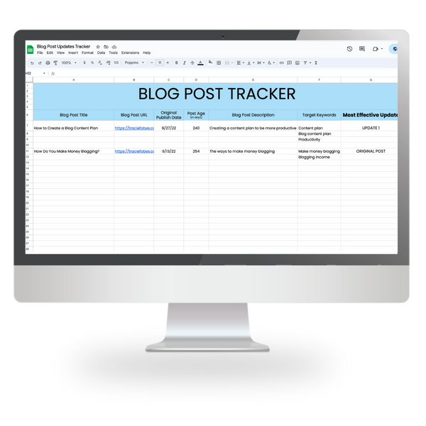 Blog Post Updates Tracker