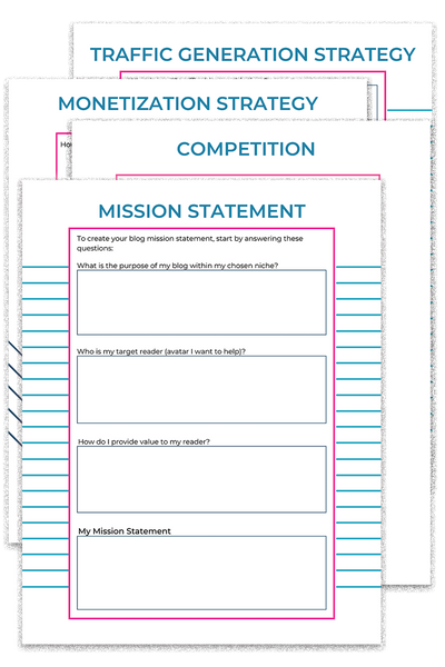 Blogging Planner Bundle (Blogging Business Planner + Blog Content Planner)
